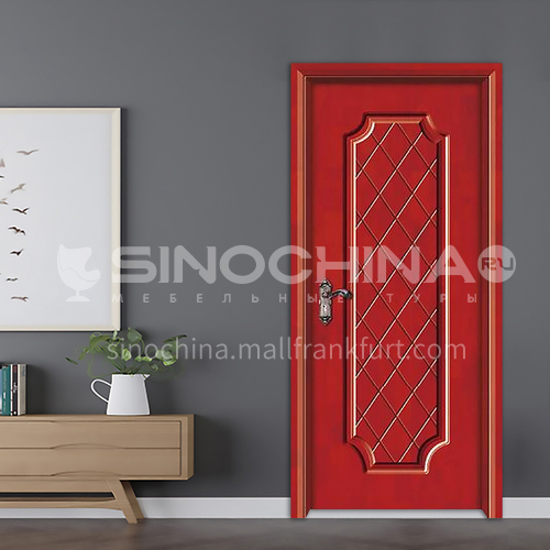 Oak deep carved door solid wood door environmentally friendly paint bedroom door